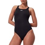 Speedo Kad?n Eko Dayan?kl?l?k + Geri Tepme Tek parça mayo,Siyah, 40 EU