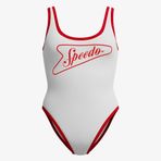 Speedo Solid Bound Kadın Beyaz Mayo