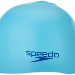 Speedo Üniseks Çocuk Düz Kalıplı Silikon J Yüzme Bonesi, Mavi/Mavi, Tek Beden