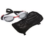 Speedo üniseks-yetişkin Aquapure yüzücü gözlüğü,USA Red/Smoke,Tek Beden