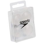 Speedo Üniseks Yüzme Eğitimi Silikon Kulak Tıkaçları, Beyaz
