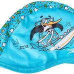 Speedo Yüzme Bonesi Baskılı Polyester Bebek 2-6 Yaş Mavi Erkek Bebek (Tek Beden, Mavi)