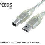 Speeds AG-UP01 Şeffaf Yazıcı Kablosu