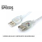 Speeds AG-UU01 Şeffaf USB Uzatma Kablosu