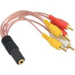 Speeduf 3.5 mm Stereo Dişi 6 Tos Erkek 5+1 Ses Sistemi Kablo Rca Çıkışını 3.5 mm Jak Çıkışına Çeviciri Dönüştürücü Jack
