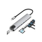 Speeduf 8in1 Usb Type-c Hub Port Adaptör Hdmı Usb Ethernet Pd