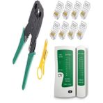 SPEEDUF CAT5CAT6 Sıkma Pense ve Test Cihazı 20 Adet Jak ile Yüksek Hızda Ethernet Bağlantısı