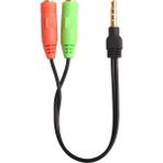 Speeduf Kulaklık Mikrofon Birleştirici Kablo Aparat 3.5mm Erkek 2x3.5mm Dişi Kulaklık Mic Audio Y Splitter