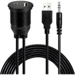 Speeduf Panel Montaj Usb‑a + Aux Uzatma Kablosu 🔩 2 Metre Uzatılabilir Montaj Tipi