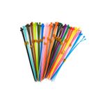 SPELT 22 Renkli 110 Parça 2,5x200 mm Kablo Bağı Düzenleme Seti Plastik Kilitli Cırt Kelepçe Klips