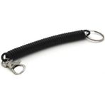 SPELT Anahtar Askısı Hırsızlık Düşme Kaybolma Önleyici Esnek Spiral Plastik Yay 15 cm - 80 cm - Siyah