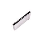 Spelt Çift Taraflı Metal Geniş Kağıt Para Tokası Kart Tutucu Klips Cüzdan Ataş Gümüş 6cm x 3cm