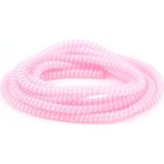 Spelt Kablo Kordon Koruyucu Spiral Sarma Kılıf Koruma Açık Pembe