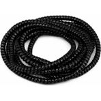 Spelt Kablo Kordon Koruyucu Spiral Sarma Kılıf Koruma Black Shine Gri - Siyah