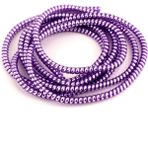 Spelt Kablo Kordon Koruyucu Spiral Sarma Kılıf Koruma Purple Shine - Mor