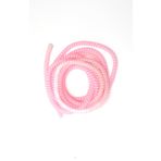 Spelt Şarj Aleti Kablosu Kablo Kordon Koruyucu Spiral Sarma Kılıf Koruma Beyaz Dokunuşlu Pembe