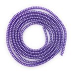 Spelt Şarj Aleti Kablosu Kablo Kordon Koruyucu Spiral Sarma Kılıf Koruma Mor Glitter