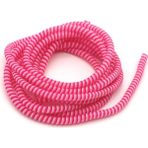 Spelt Şarj Aleti Kablosu Kablo Koruyucu Kordon Spiral Sarma Kılıf Koruma Şeker Pembe - Fuşya