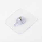 SPELT Şeffaf Yapışkanlı Duvar Kancası, ABS + PVC, 6x6 cm, İz Bırakmaz, Vidalı Kilit Sistemi, 10'lu Paket