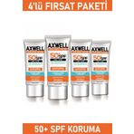 Spf 50+ 4 Lü Fırsat Seti Leke Karşıtı Nemlendirici Yüksek Koruma Güneş Kremi 50 Ml