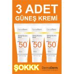 Spf 50 Faktör 100 Ml Güneş Koruma Kremi 3 Adet