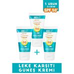 Spf 50+ Leke Karşıtı Yüz Güneş Kremi Tüm Cilt Tipleri Için 50 Ml 3 Adet
