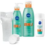 Spf50 Derma Skin Clear Karşıtı Güneş Koruyucu Krem 40Ml, Yüz Temizleme Jeli Tonik, Pamuk
