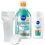 Spf50 Derma Skin Clear Karşıtı Güneş Koruyucu Krem40ml Makyaj Temizleme Suyu,Pamuk Hediye