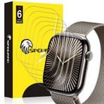 SPGUARD Apple Watch Serisi 10 46 mm ile Uyumlu 6'lı Paket Ekran Koruyucu, iWatch Serisi 10 46 mm için Kendi Kendini İyileştiren Yüksek Çözünürlüklü Şeffaf HD Film Koruyucuları