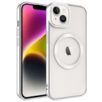Spia Apple iPhone 14 Kılıf Gümüş Sedum Silikon Kapak Dayanıklı Darbe Karşıtı Koruyucu Tasarım (Apple iPhone 14, Gümüş)