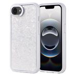 Spia Apple iPhone 16E ile Uyumlu Kılıf Gümüş Kapi Kapak Taşlı (Apple iPhone 16E ile Uyumlu, Gümüş)