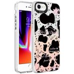 Spia Apple iPhone SE 2020 Kılıf Siyah-Beyaz Mintaka Kapak Dayanıklı Darbe Karşıtı Koruyucu Tasarım (Apple iPhone SE 2020, Siyah-Beyaz)