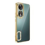 Spia Huawei Honor 90 ile Uyumlu Kılıf Gold Disk Kapak Kamera Korumalı (Huawei Honor 90 ile Uyumlu, Gold)