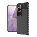 Spia Huawei P60 Pro Kılıf Siyah Karbon Silikon Orijinal Esnek İnce Geliştirilmiş Dayanıklı Darbe Karşıtı Yeni Nesil Tasarım (Huawei P60 Pro, Siyah)