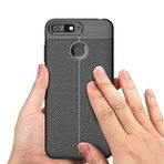 Spia Huawei Y7 2018 Kılıf Siyah Moss Silikon Kapak Orijinal Esnek İnce Geliştirilmiş Dayanıklı Darbe Karşıtı Koruyucu Yeni Nesil Tasarım (Huawei Y7 2018, Siyah)