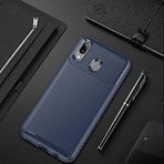 Spia Huawei Y7 Prime 2019 Kılıf Lacivert Karbon Silikon Orijinal Esnek İnce Geliştirilmiş Dayanıklı Darbe Karşıtı Koruyucu Yeni Nesil Tasarım (Huawei Y7 Prime 2019, Lacivert)