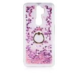Spia Oppo A9 2020 Kılıf Pembe Liss Sulu Simli Silikon Kapak Orijinal Esnek İnce Geliştirilmiş Dayanıklı Darbe Karşıtı Koruyucu Yeni Nesil Tasarım (Oppo A9 2020, Pembe)