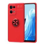 Spia Oppo Reno 7 4G Kılıf Kırmızı-Kırmızı Draco Yüzüklü Silikon Orijinal Esnek İnce Geliştirilmiş Dayanıklı Darbe Karşıtı Koruyucu Yeni Nesil Tasarım (Oppo Reno 7 4G, Kırmızı-Kırmızı)