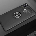 Spia Samsung Galaxy A10S Kılıf Siyah-Siyah Draco Yüzüklü Silikon Orijinal Esnek İnce Geliştirilmiş Dayanıklı Darbe Karşıtı Koruyucu Yeni Nesil Tasarım (Samsung Galaxy A10S, Siyah-Siyah)