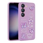 Spia Samsung Galaxy A54 ile Uyumlu Kılıf Mor Tan Silikon Kapak (Samsung Galaxy A54 ile Uyumlu, Mor)