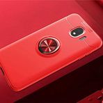 Spia Samsung Galaxy J4 Kılıf Kırmızı-Kırmızı Draco Yüzüklü Silikon Orijinal Esnek İnce Geliştirilmiş Dayanıklı Darbe Karşıtı Koruyucu Yeni Nesil Tasarım (Samsung Galaxy J4, Kırmızı-Kırmızı)