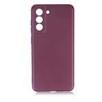 Spia Samsung Galaxy S21 FE ile Uyumlu Kılıf Mürdüm Yui Silikon Kapak (Samsung Galaxy S21 FE ile Uyumlu, Mürdüm)
