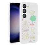 Spia Samsung Galaxy S23 ile Uyumlu Kılıf Beyaz Tan Silikon Kapak (Samsung Galaxy S23 ile Uyumlu, Beyaz)
