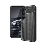 Spia Samsung Galaxy S23 Plus Kılıf Siyah Karbon Silikon Orijinal Esnek İnce Geliştirilmiş Dayanıklı Darbe Karşıtı Yeni Nesil Tasarım (Samsung Galaxy S23 Plus, Siyah)