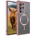 Spia Samsung Galaxy S23 Ultra Kılıf Rose Gold Sedum Silikon Kapak Dayanıklı Darbe Karşıtı Koruyucu Tasarım (Samsung Galaxy S23 Ultra, Rose Gold)
