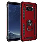 Spia Samsung Galaxy S8 Plus Kılıf Kırmızı Panther Yüzüklü Silikon Orijinal Esnek İnce Geliştirilmiş Dayanıklı Darbe Karşıtı Koruyucu Yeni Nesil Tasarım (Samsung Galaxy S8 Plus, Kırmızı)