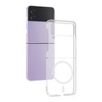 Spia Samsung Galaxy Z Flip 4 ile Uyumlu Kılıf Kablosuz Şeffaf Şarj Özellikli Lansman Kapak Orijinal (Samsung Galaxy Z Flip 4 ile Uyumlu, Kablosuz Şeffaf)