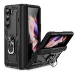 Spia Samsung Galaxy Z Fold 5 ile Uyumlu Kılıf Siyah Panther Yüzüklü Silikon Orijinal (Samsung Galaxy Z Fold 5 ile Uyumlu, Siyah)