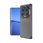 Spia Xiaomi Mi 13 Ultra Kılıf Siyah Karbon Silikon Orijinal Esnek İnce Geliştirilmiş Dayanıklı Darbe Karşıtı Yeni Nesil Tasarım (Xiaomi Mi 13 Ultra, Siyah)