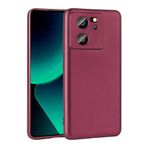 Spia Xiaomi Mi 13T ile Uyumlu Kılıf Mürdüm Yui Silikon Kapak (Xiaomi Mi 13T ile Uyumlu, Mürdüm)